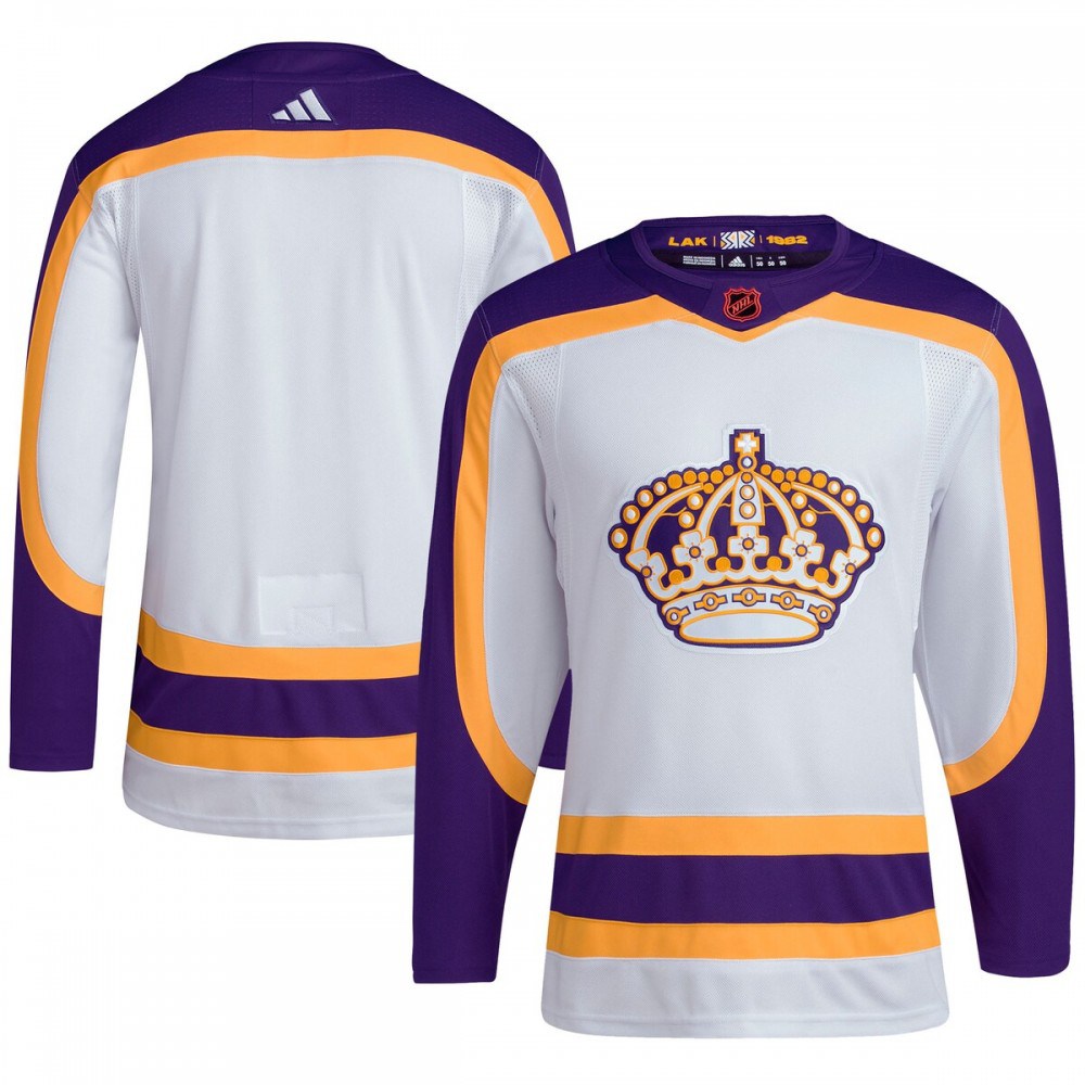 Los Angeles Kings adidas Reverse Retro 2.0 Authentic Blank Jersey - White-Pro Kit Vault | Brand New 26/27 Sports Jerseys